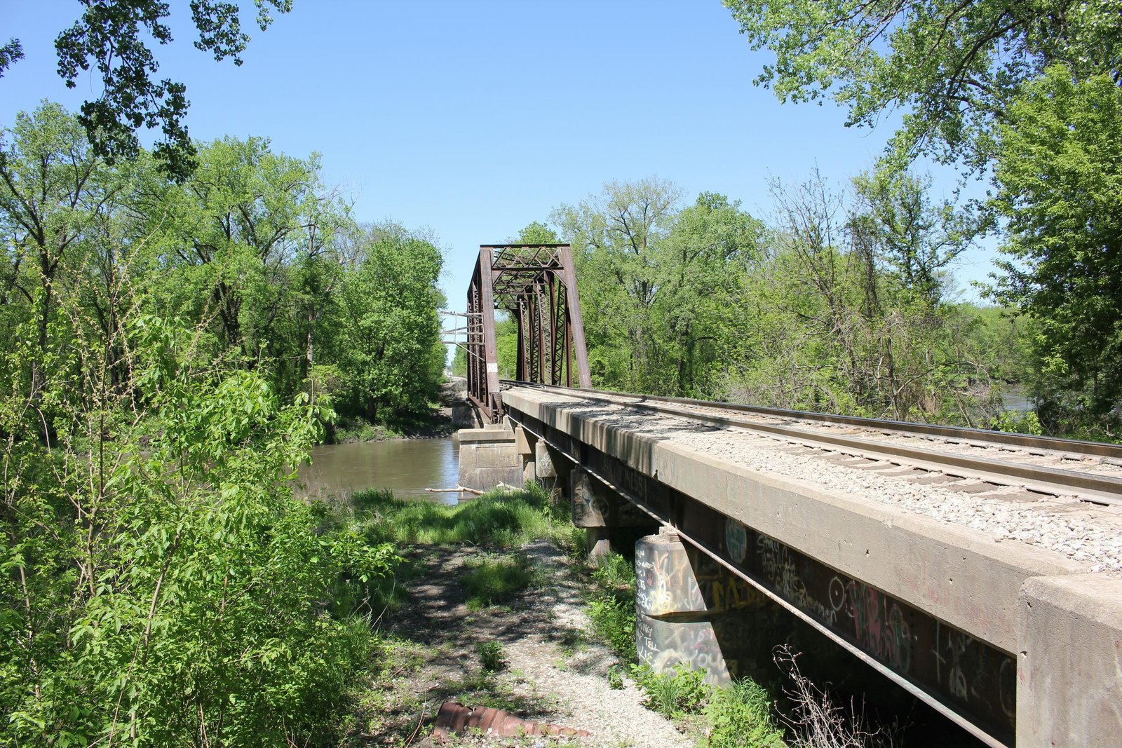 Looking west